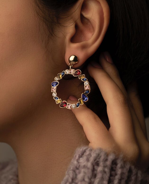 Multi stone earrings