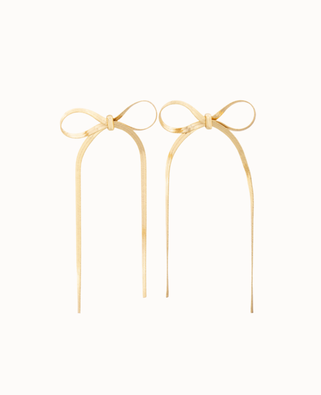 Gold Bow Earrings